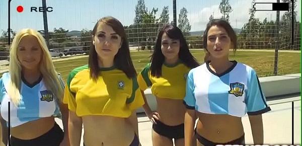  Gorgeous Female BFFs Bang Soccer Coach